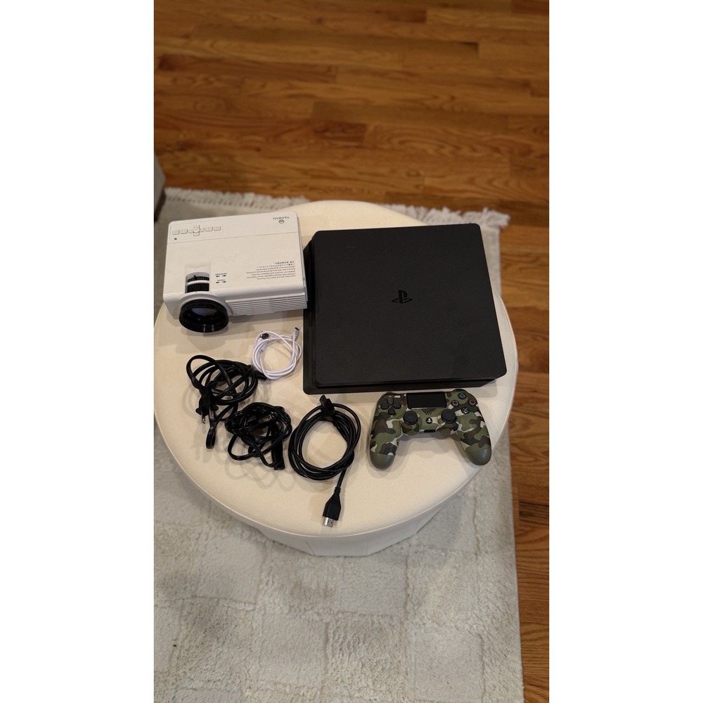 Sony PlayStation 4 Slim 500gb Bundle VANKYO Projector Controller Cables